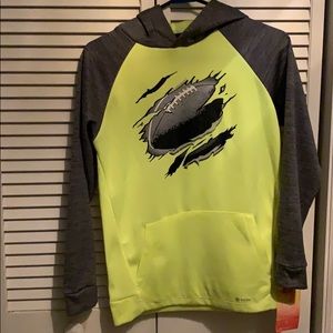 Boys neon yellow and gray sweatshirt/hoodie